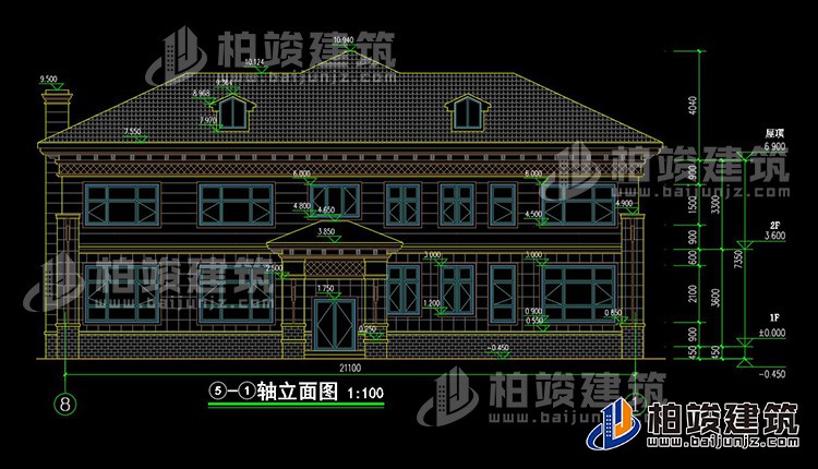 背立面图